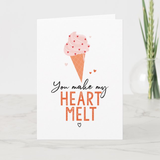 Carte Vous faites fondre mon cœur Glace Saint-Valentin (Devant)
