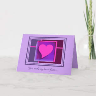 Carte Vous Faites Mon Coeur Fbatter Rose, Violet Valenti