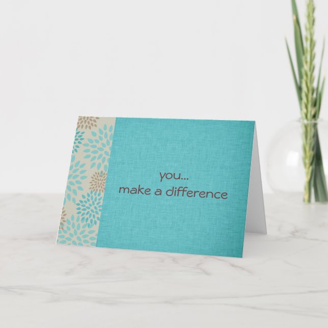 Carte Vous faites une différence (Devant)