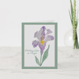 Carte Vous gardant dans la prière | Iris Violet Prière