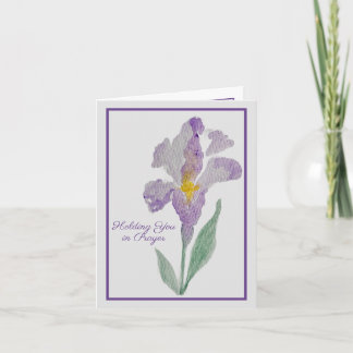 Carte Vous gardant dans la prière | Iris Violet Prière
