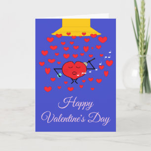 Carte Vous inonder d'amour Bleu Saint-Valentin Éd.