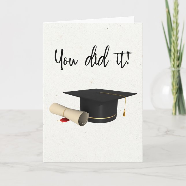 Carte Vous l'avez fait Félicitations Diplôme de Diplôme  (Devant)