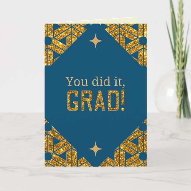 Carte Vous L'Avez Fait Parties scintillant Graduation Ca (Devant)