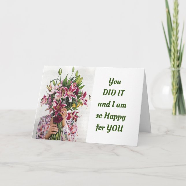 CARTE **VOUS L'AVEZ FAIT SI HEUREUX POUR VOUS** AVEC DES (Devant)