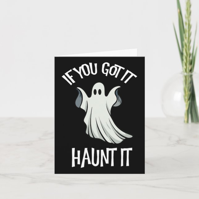 Carte Vous L'Avez Haunit Halloween Ghost Costume Éffraya (Devant)