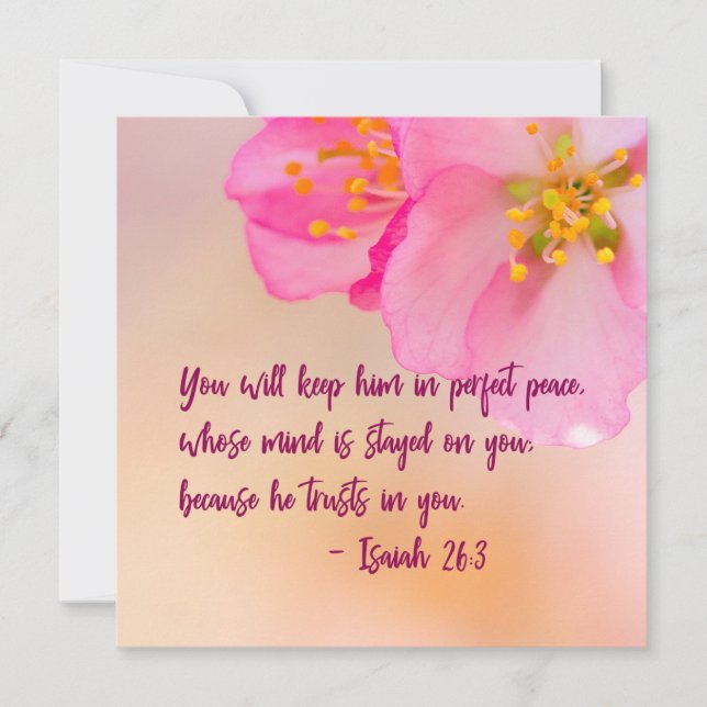 Carte Vous Le Garderez Christian Floral Inspirational (Devant)