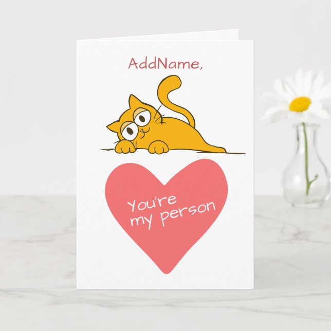 Carte Vous Ma Personne Je Vous Aime Nom Personnalisé Sal (Petite plante)