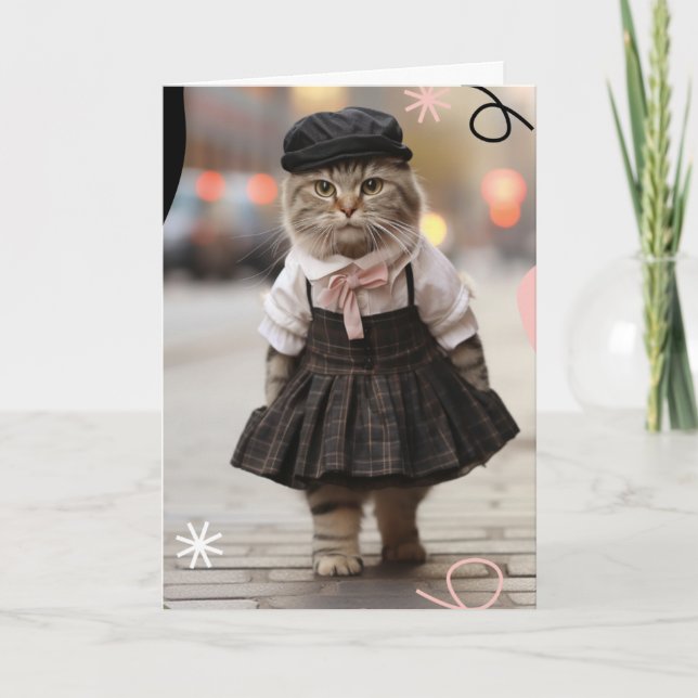 Carte Vous manque Chat Félicitations (Devant)