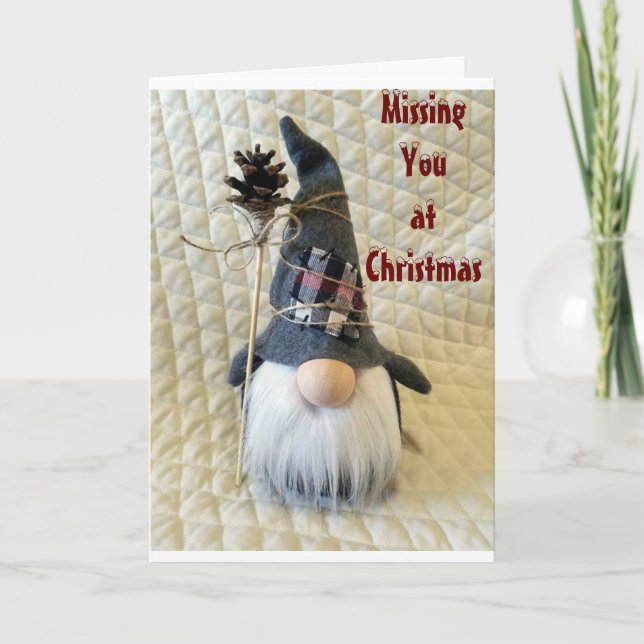 CARTE **VOUS MANQUE ET ESPÈRE VOUS VOIR À NOËL** (Devant)