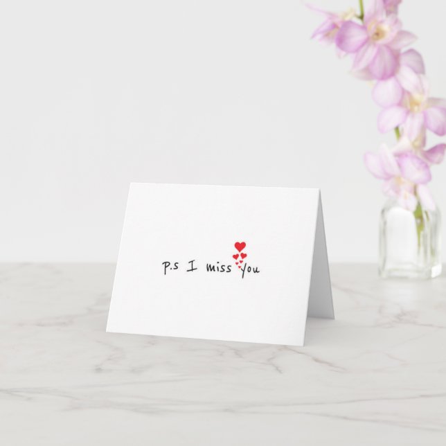 CARTE "VOUS MANQUE" TOUTES LES MINUTES DE CHAQUE JOUR (Orchidée)