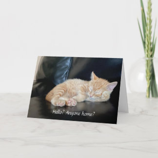 Carte Vous manquez mignonne Orange Kitten Card N'importe