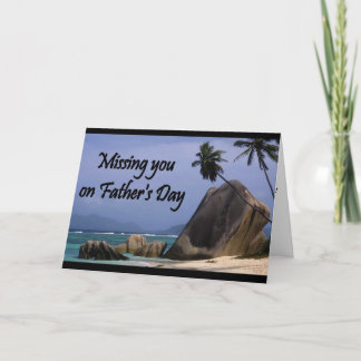 Carte Vous manquez sur Fête des pères Tropical