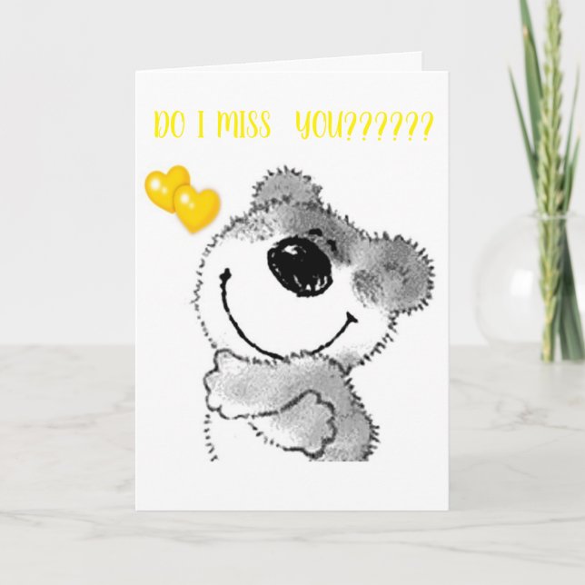 CARTE VOUS MANQUEZ VOS ***HUGS ET KISSES*** ET JE MANQUE (Devant)