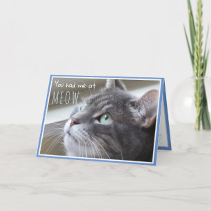 Carte Vous m'avez eu à Meow Happy Anniversary Cute Cat