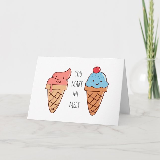 Carte Vous me faites fondre la Saint-Valentin drôle (Devant)