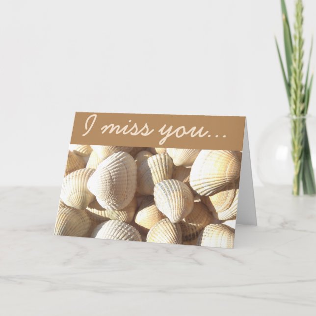 Carte Vous me manquez Sea Shells Summer Troptic Exotic B (Devant)