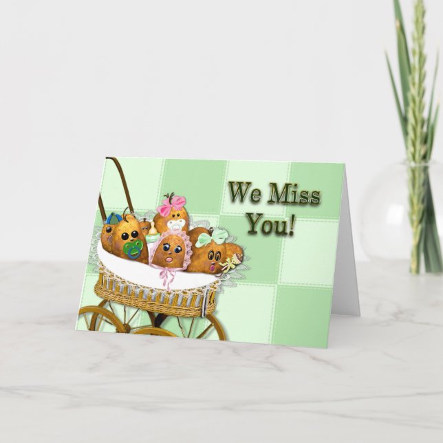 CARTE VOUS NOUS MANQUEZ - HUMOUR POTATO SPUDS COLLECTION (Devant)