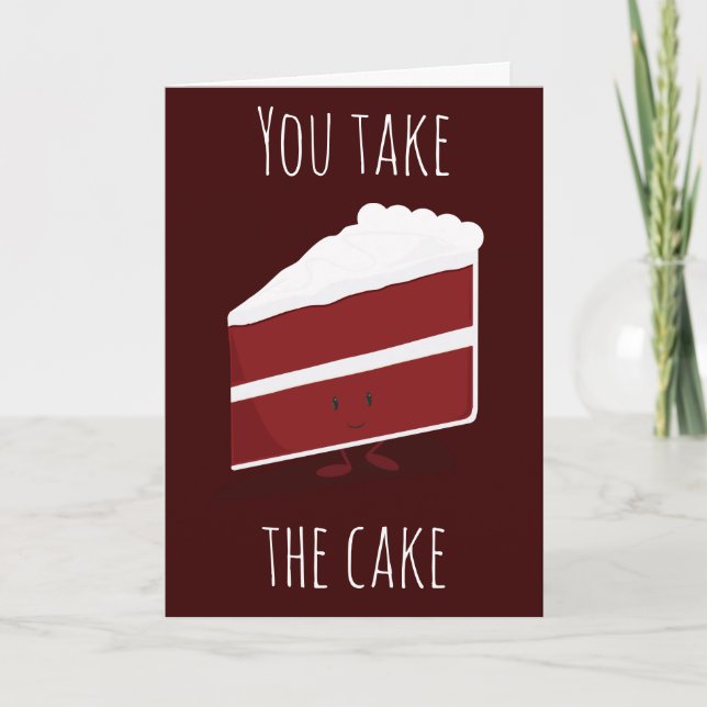 Carte Vous prenez le gâteau Merci de dessert de Velours  (Devant)