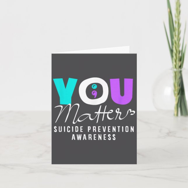 Carte Vous Prévention de la sensibilisation au suicide  (Devant)