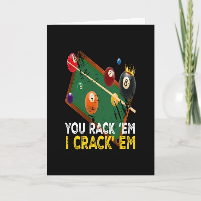 Carte Vous Rack Em I Crack Em Billard Pool (Devant)