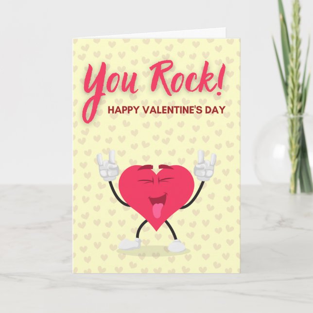 Carte Vous, Rock ! Funny Valentine Card (Devant)