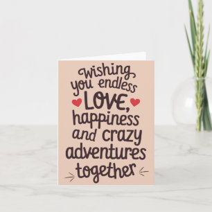 Carte Vous Souhaitant Un Amour Infini Et Des Aventures F