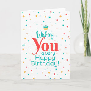 Carte Vous souhaitant un très joyeux anniversaire