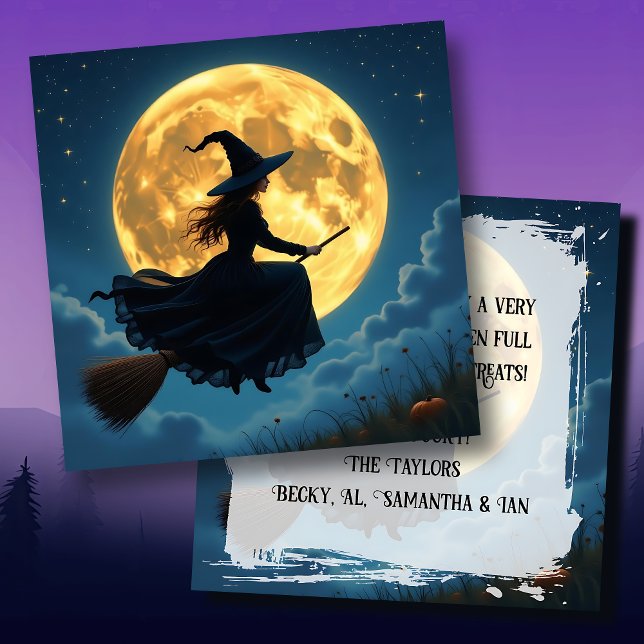 Carte Vous souhaiter une bonne Halloween | Sorcière (Créateur téléchargé)
