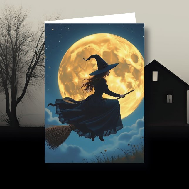 Carte Vous souhaiter une bonne Halloween | Sorcière (Créateur téléchargé)