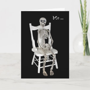 Carte vous-squelette de coup manqué sur la chaise