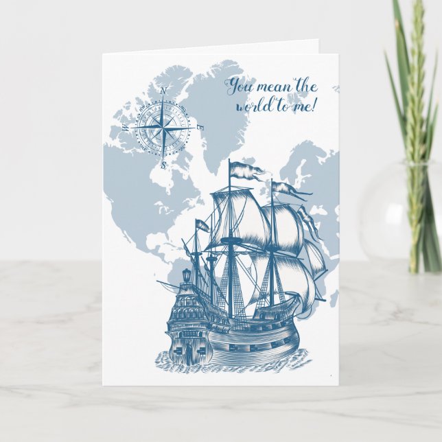 Carte Vous voulez dire le monde pour moi Fête des pères  (Devant)