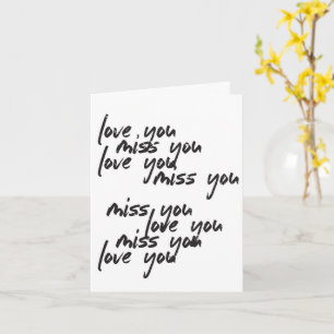 Carte Vous Vous Manquez De L'Amour Script décontracté