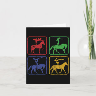 Carte Voûte équestre Chevaux d'équitation Dressa