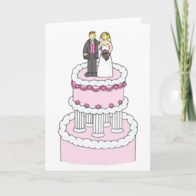 Carte Vow Renewal Félicitations Cartoon Couple (Devant)