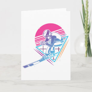 Carte Voyage à ski Ski Retro Vintage 80s 90s