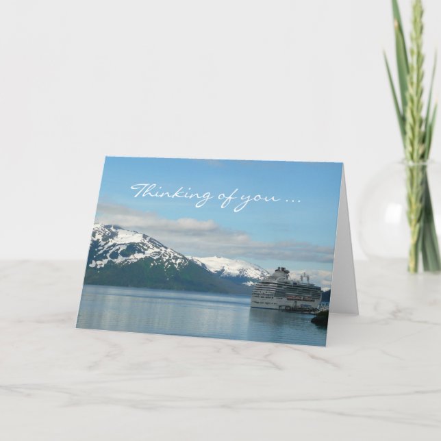 Carte Voyage de croisière en Alaska Pensez à vous (Devant)
