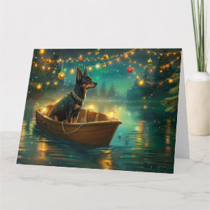 Carte Voyage de Noël australien Kelpie