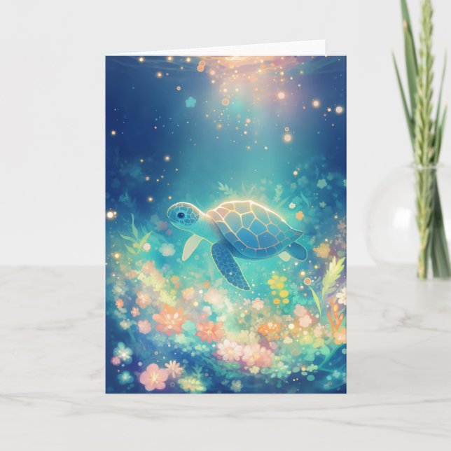 Carte Voyage de tortue à travers un jardin sous-marin an (Devant)