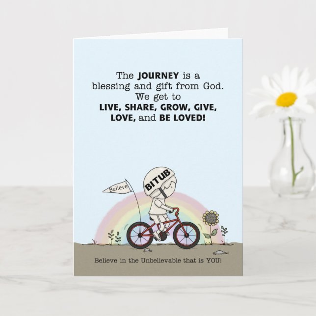 Carte Voyage est un cadeau (Petite plante)