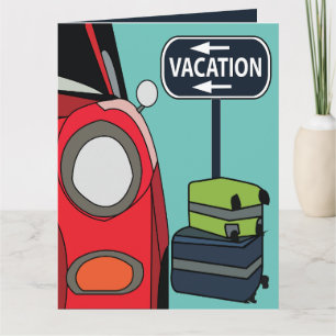 Carte Voyage sur la route Vacances salutations