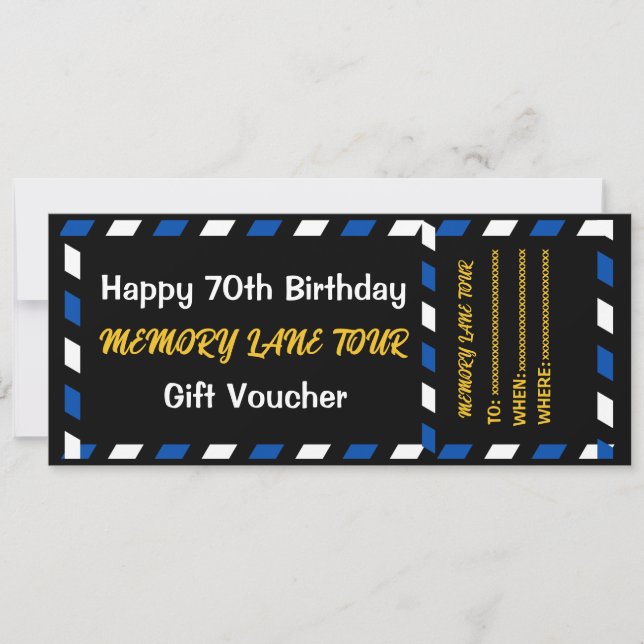 Carte Voyage sur la voie de la mémoire bons cadeaux mome (Devant)