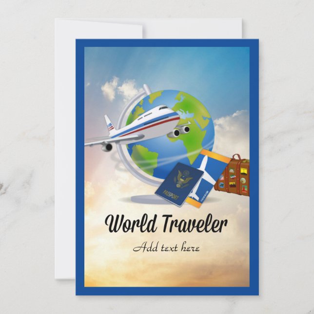 Carte Voyageur dans le monde, MODÈLE, (Devant)
