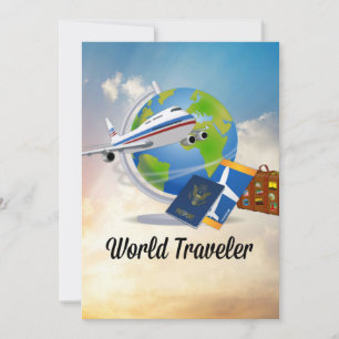 Carte Voyageur du monde, emballé et prêt à partir