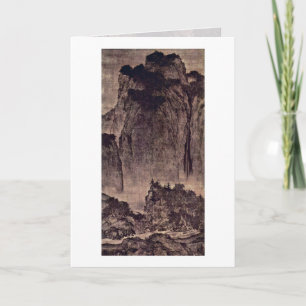 Carte Voyageurs parmi des montagnes et courants par la