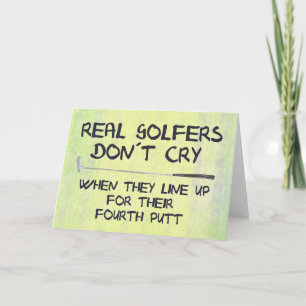 Carte Vrai cri de don´t de golfeurs