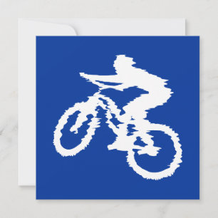 Carte VTT bleu et blanc