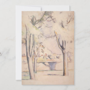 Carte Vue à travers les arbres par Paul Cezanne, Art vin