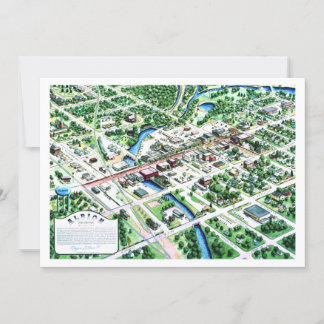 Carte Vue aérienne d'Albion Michigan 1993