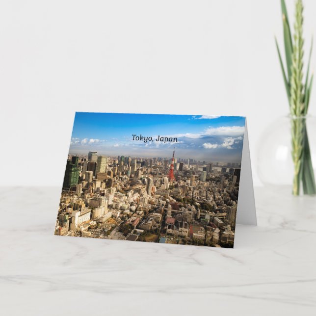 Carte Vue aérienne de Tokyo, Japon (Devant)